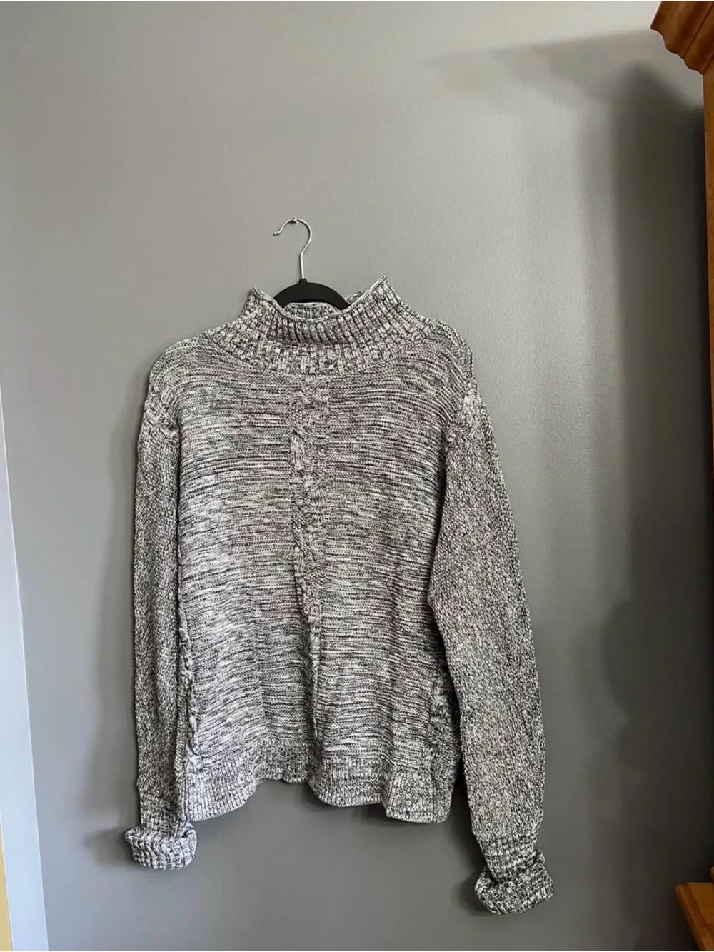 GAP Marled Gray Cowl Neck Sweater